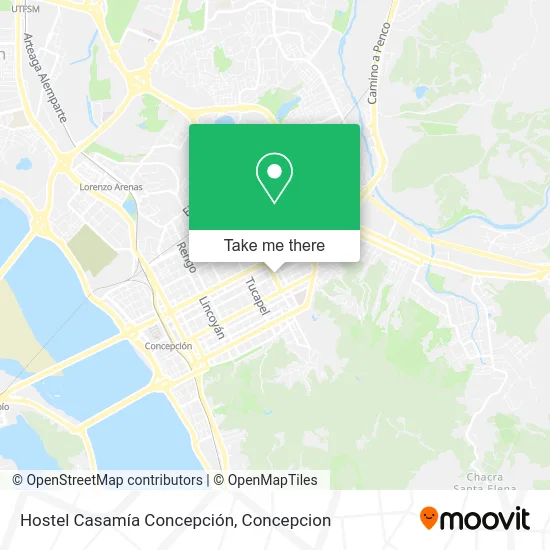 Mapa de Hostel Casamía Concepción
