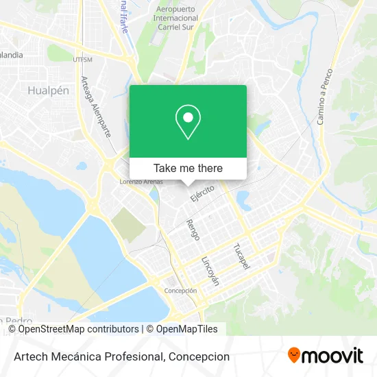 Mapa de Artech Mecánica Profesional