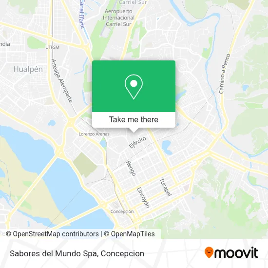 Sabores del Mundo Spa map