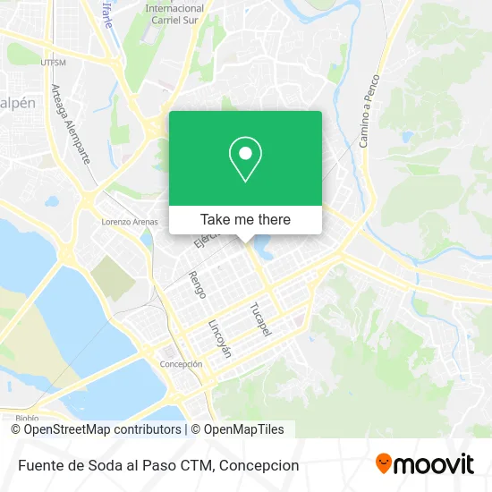 Mapa de Fuente de Soda al Paso CTM