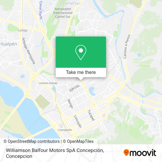 Mapa de Williamson Balfour Motors SpA Concepción