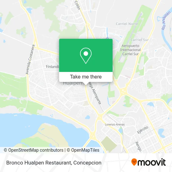 Mapa de Bronco Hualpen Restaurant
