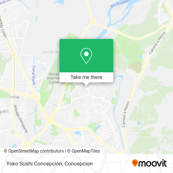 Mapa de Yoko Sushi Concepción