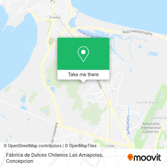 Mapa de Fábrica de Dulces Chilenos Las Amapolas