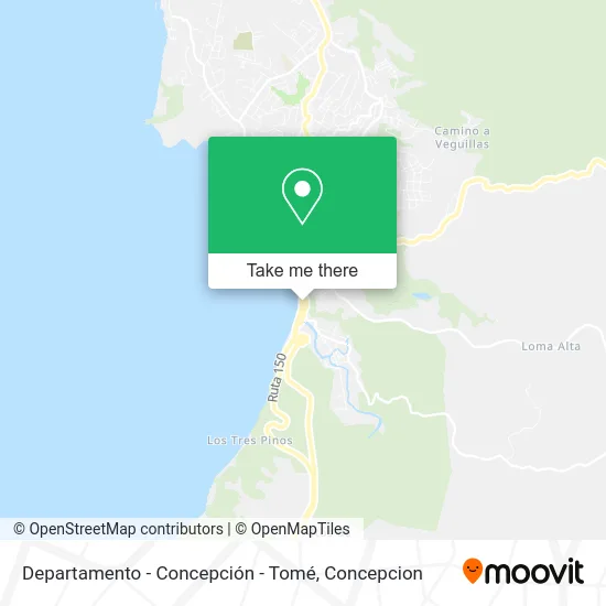 Mapa de Departamento - Concepción - Tomé