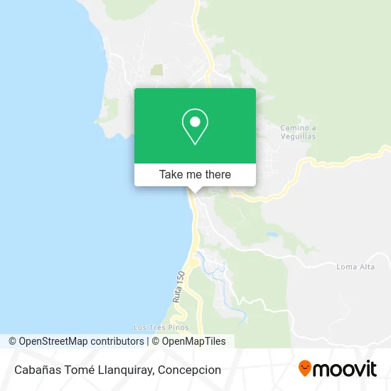 Mapa de Cabañas Tomé Llanquiray