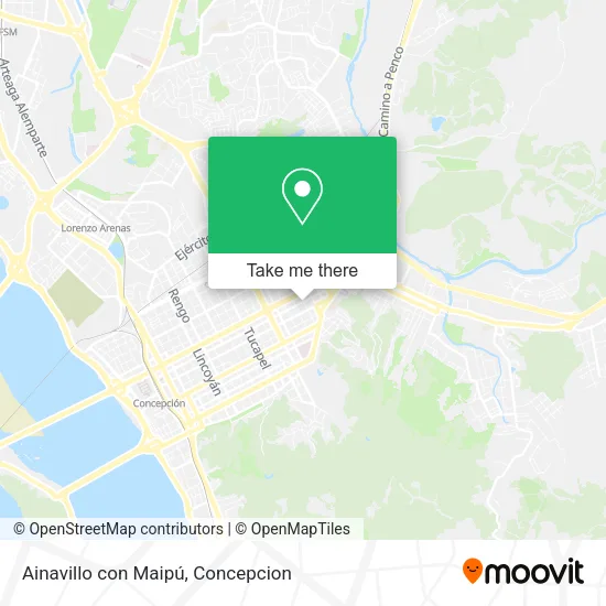 Mapa de Ainavillo con Maipú