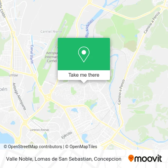 Mapa de Valle Noble, Lomas de San Sebastian