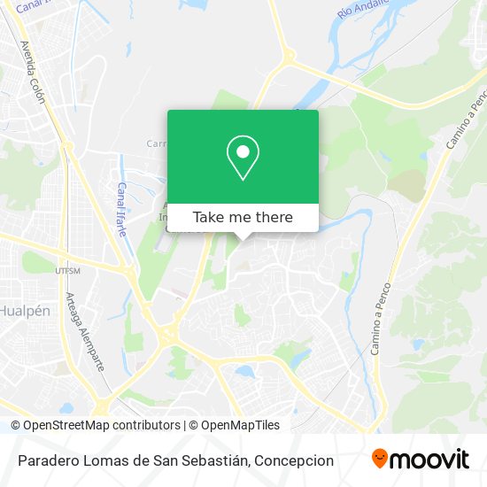 Paradero Lomas de San Sebastián map