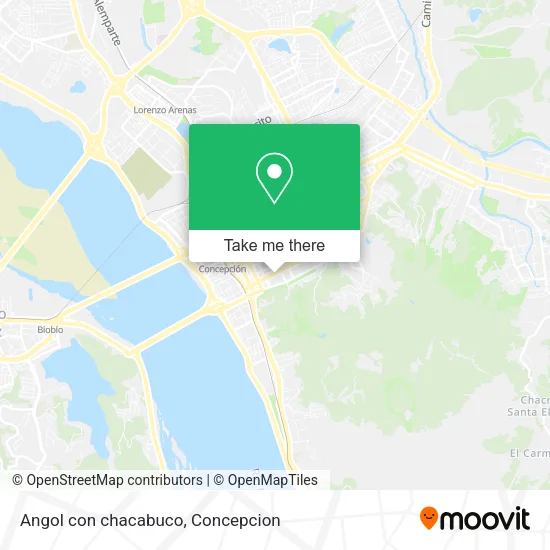 Mapa de Angol con chacabuco