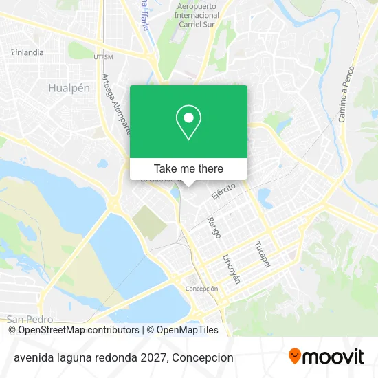 Mapa de avenida laguna redonda 2027