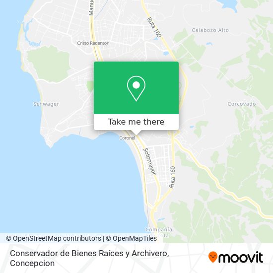 Mapa de Conservador de Bienes Raíces y Archivero