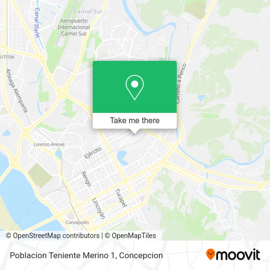Mapa de Poblacion Teniente Merino 1