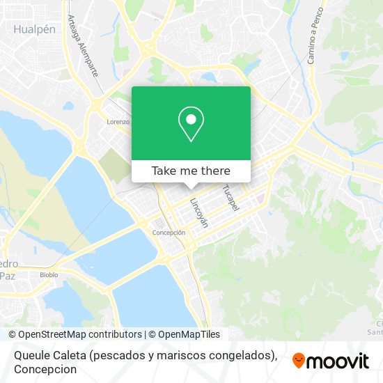 Queule Caleta (pescados y mariscos congelados) map