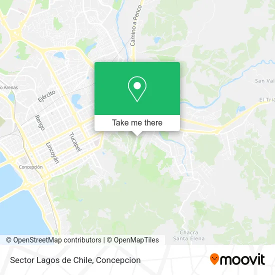 Sector Lagos de Chile map