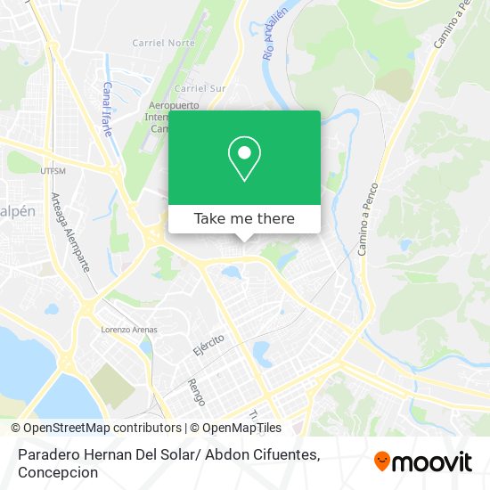 Mapa de Paradero Hernan Del Solar/ Abdon Cifuentes