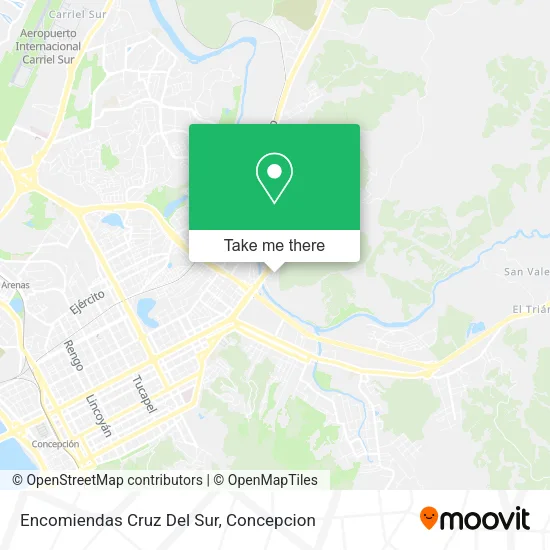 Mapa de Encomiendas Cruz Del Sur