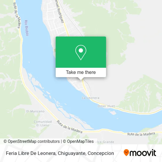 Feria Libre De Leonera, Chiguayante map