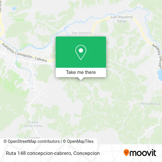 Ruta 148 concepcion-cabrero map