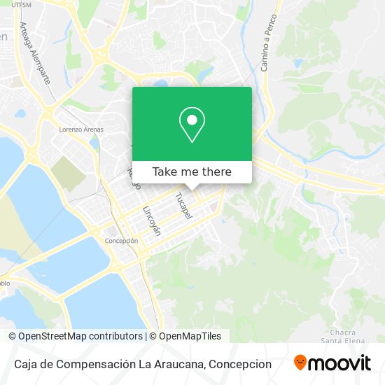 Mapa de Caja de Compensación La Araucana