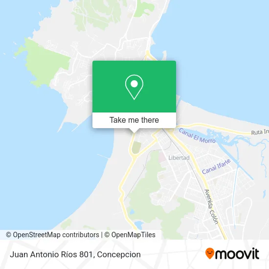 Juan Antonio Ríos 801 map