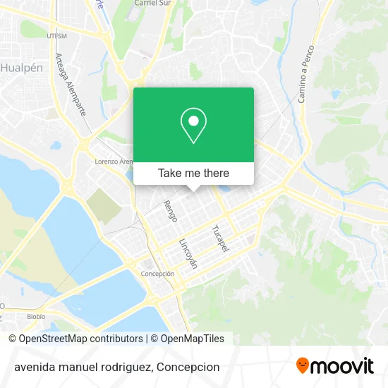 Mapa de avenida manuel rodriguez