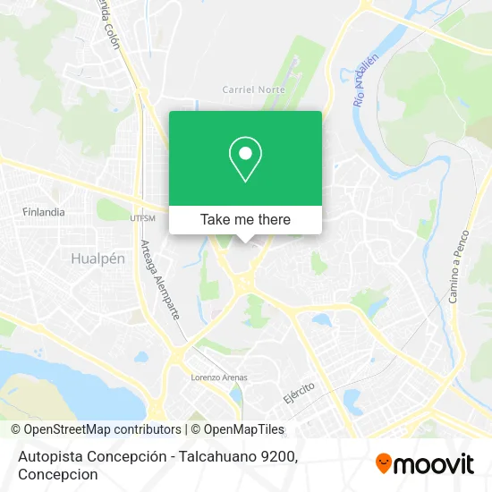 Autopista Concepción - Talcahuano 9200 map