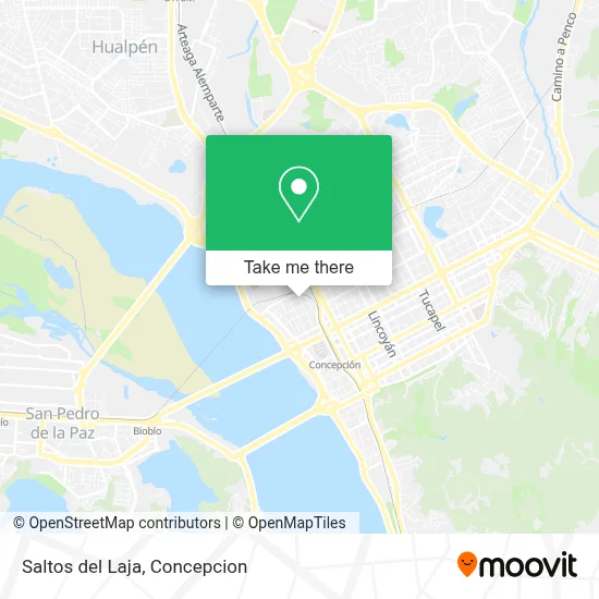Saltos del Laja map