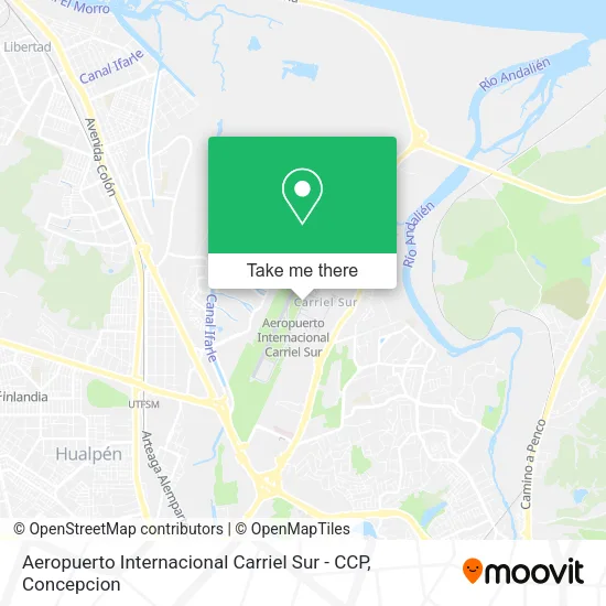 Mapa de Aeropuerto Internacional Carriel Sur - CCP