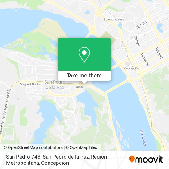 Mapa de San Pedro 743, San Pedro de la Paz, Región Metropolitana