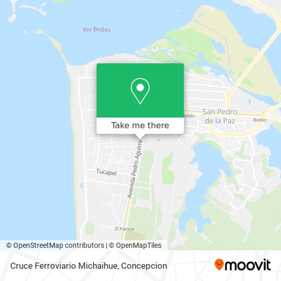 Mapa de Cruce Ferroviario Michaihue