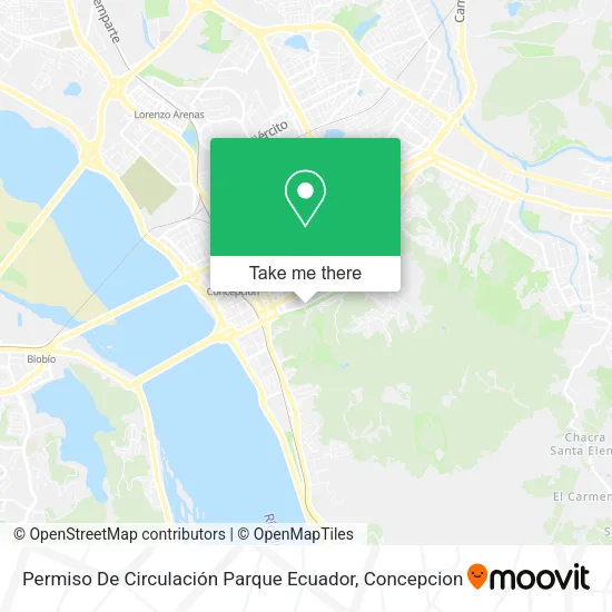 Mapa de Permiso De Circulación Parque Ecuador