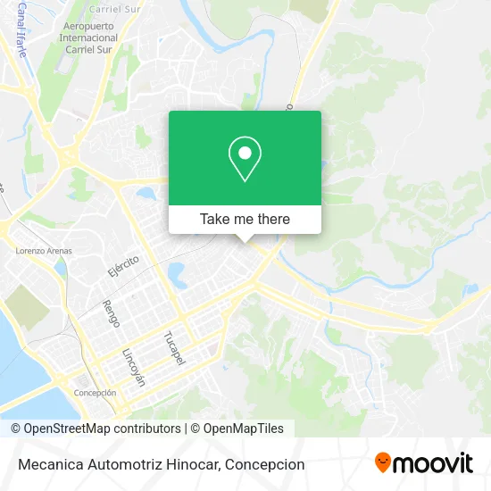 Mapa de Mecanica Automotriz Hinocar