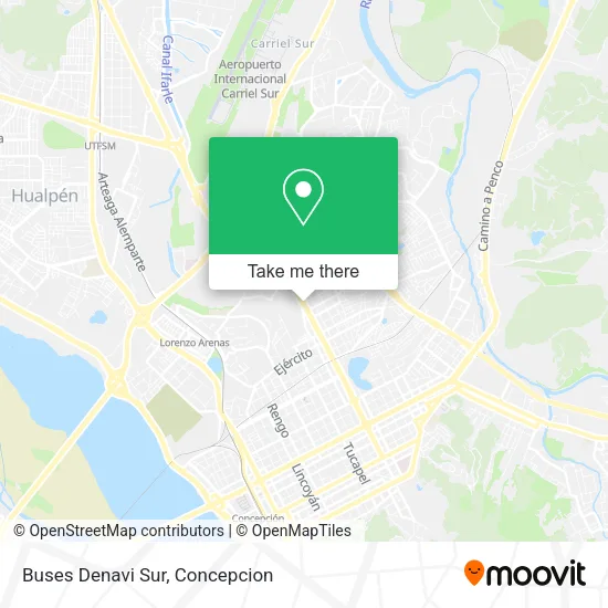 Mapa de Buses Denavi Sur
