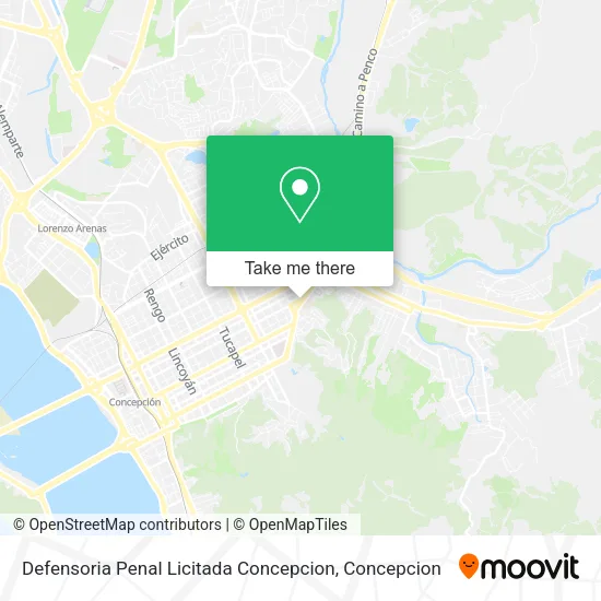 Mapa de Defensoria Penal Licitada Concepcion