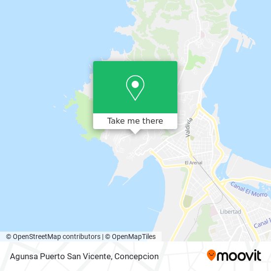 Agunsa Puerto San Vicente map