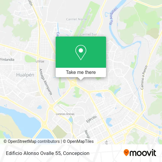 Mapa de Edificio Alonso Ovalle 55
