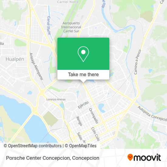 Porsche Center Concepcion map