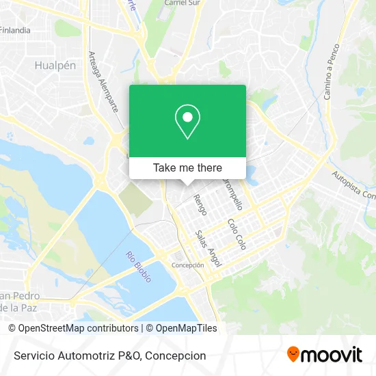 Servicio Automotriz P&O map