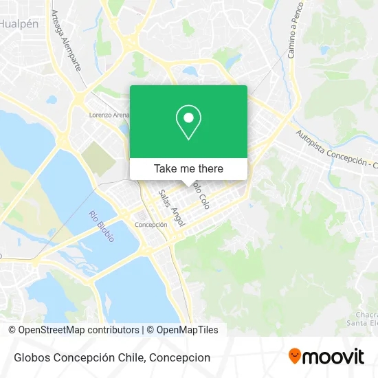 Globos Concepción Chile map