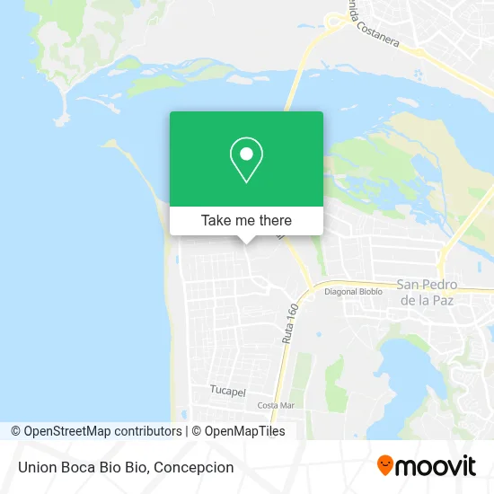 Union Boca Bio Bio map