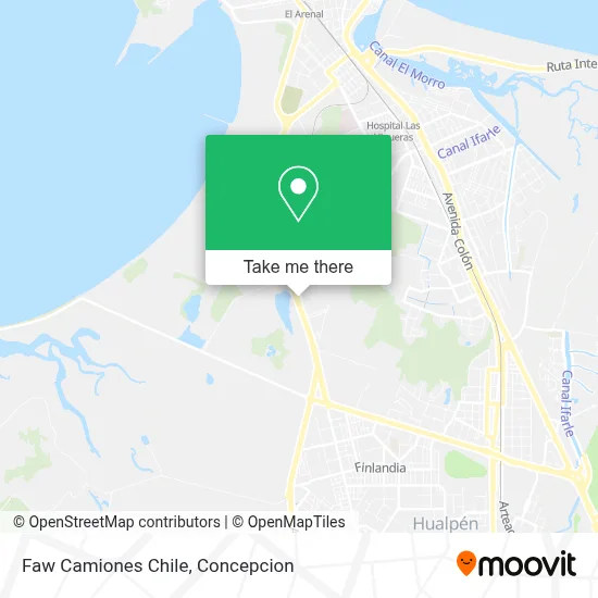 Faw Camiones Chile map