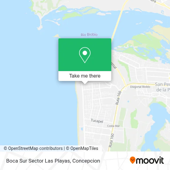 Boca Sur Sector Las Playas map