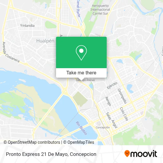 Pronto Express 21 De Mayo map
