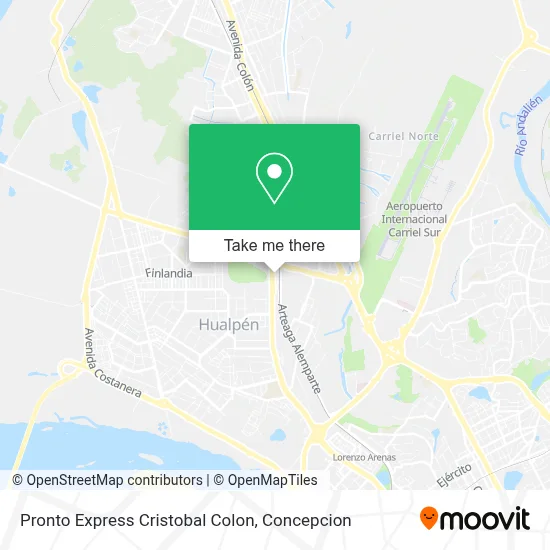 Pronto Express Cristobal Colon map