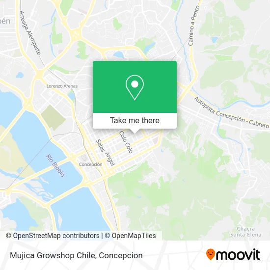 Mujica Growshop Chile map
