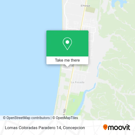 Lomas Coloradas Paradero 14 map