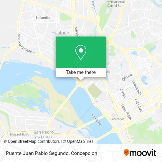 Puente Juan Pablo Segundo map