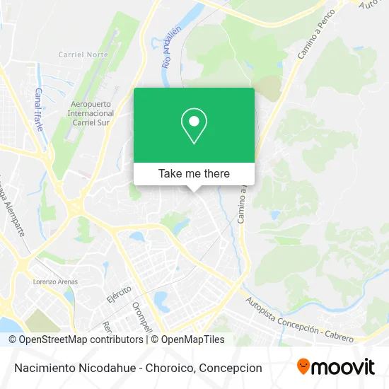Nacimiento Nicodahue - Choroico map