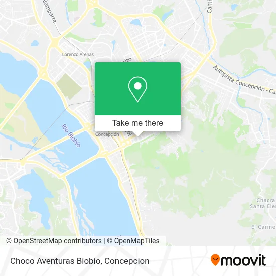Choco Aventuras Biobio map
